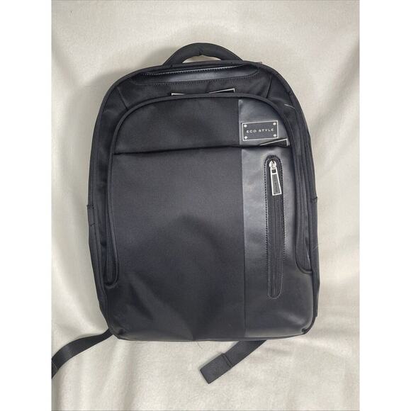 Eco Style Tech Pro Backpack Checkpoint Friendly Black w/Compartments - Picture 1 of 7